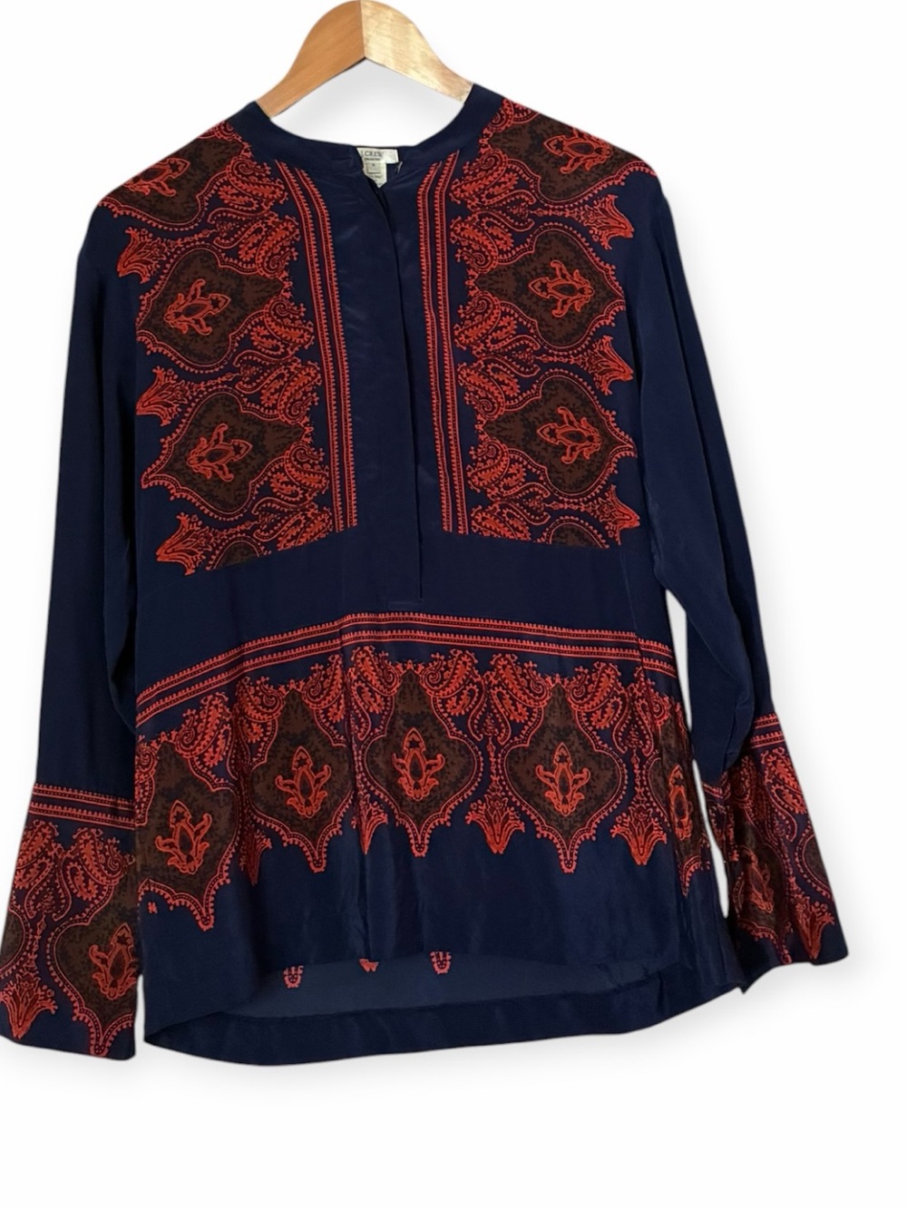 J.Crew Collection 100% Silk Pop Over Tunic Top